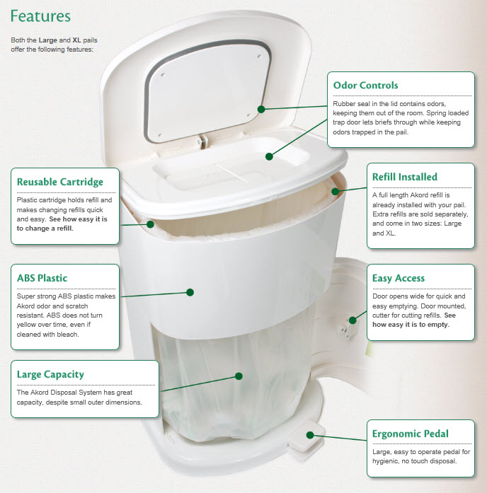 Janibell Akord Adult Brief Disposal System Diaper Disposal System